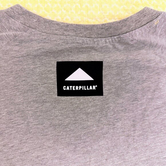 CATERPILLAR Official Men's Heather Grey Short Sleeve Tee Size Large NWT - Picture 3 of 5